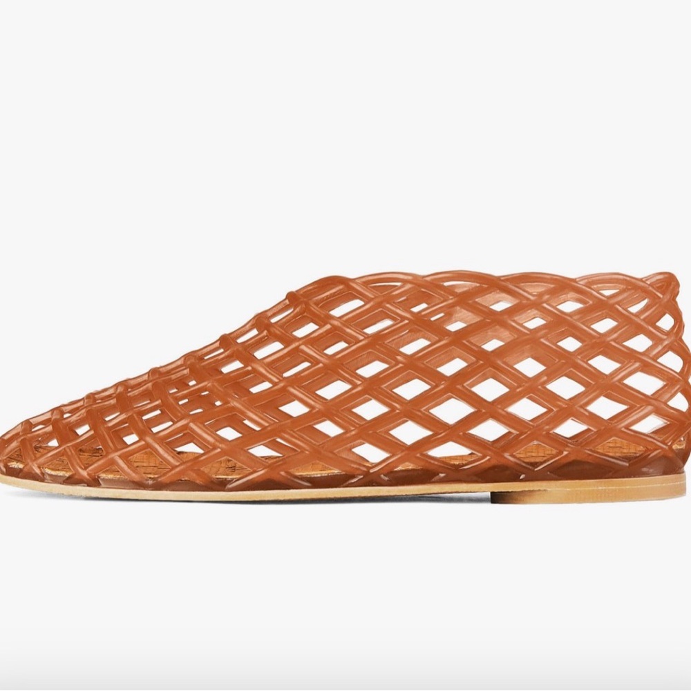 Woven Cage Flat Slip-On - jelly flats the row dupe